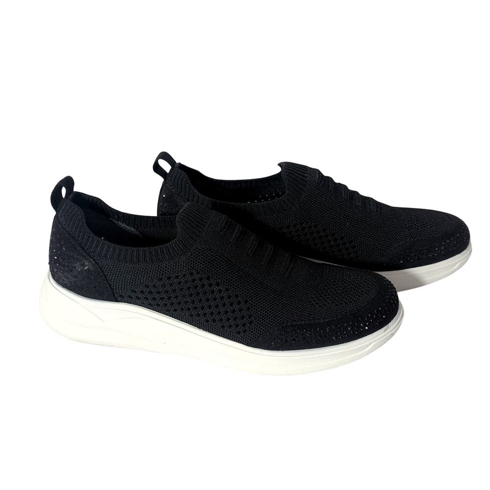 LifeStride x Bzees Black Rhinestone Slip-On Sneakers